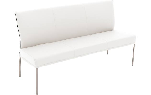 Goossens eetkamerbank funk wit leer - 8227354-04