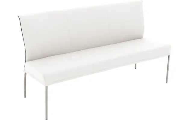 Goossens eetkamerbank funk wit leer - 8227354-04