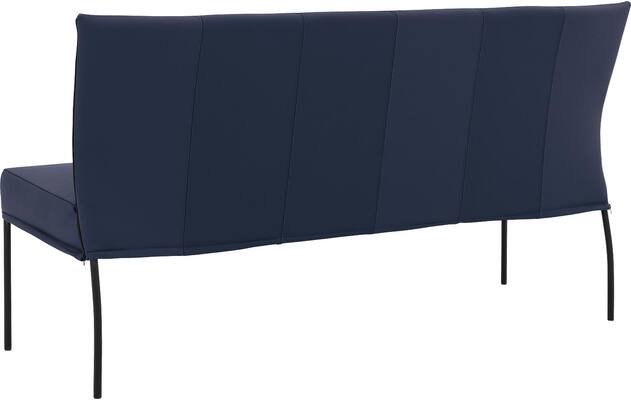 Goossens eetkamerbank funk blauw leer - 8227364-02