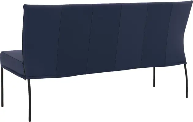 Goossens eetkamerbank funk blauw leer - 8227364-02