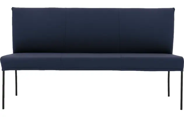 Goossens eetkamerbank funk blauw leer - 8227364-03