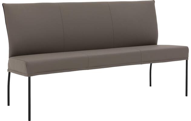 Goossens eetkamerbank funk grijs leer - 8227365-01