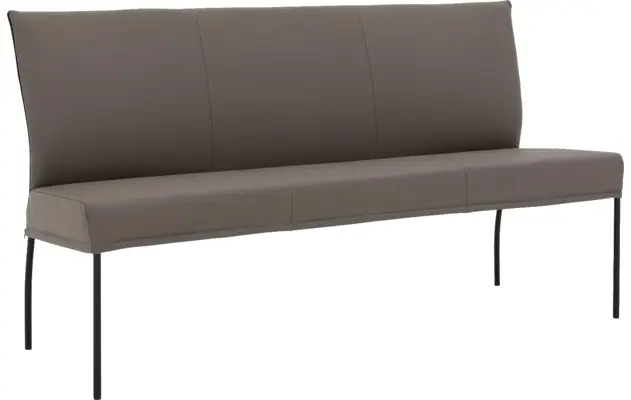 Goossens eetkamerbank funk grijs leer - 8227365-01