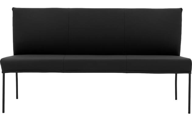 Goossens eetkamerbank funk zwart leer - 8227366-03