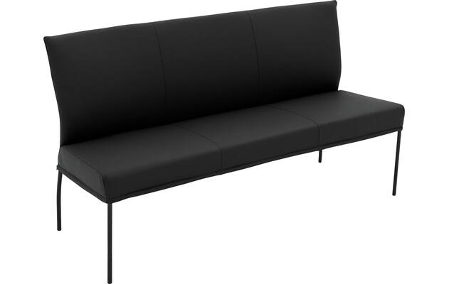 Goossens eetkamerbank funk zwart leer - 8227366-04