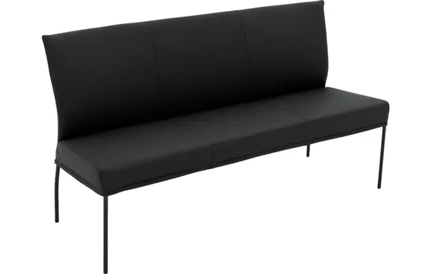 Goossens eetkamerbank funk zwart leer - 8227366-04