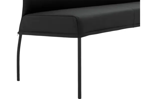 Goossens eetkamerbank funk zwart leer - 8227366-05