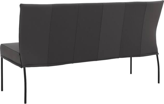 Goossens eetkamerbank funk grijs leer - 8227368-02