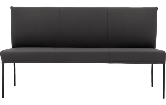 Goossens eetkamerbank funk grijs leer - 8227368-03