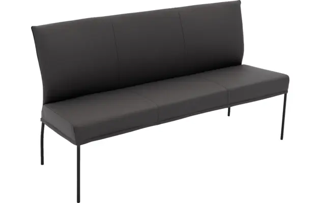 Goossens eetkamerbank funk grijs leer - 8227368-04