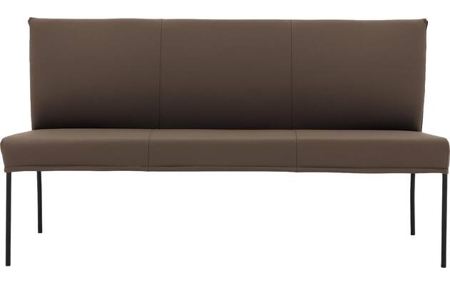 Goossens eetkamerbank funk bruin leer - 8227374-03