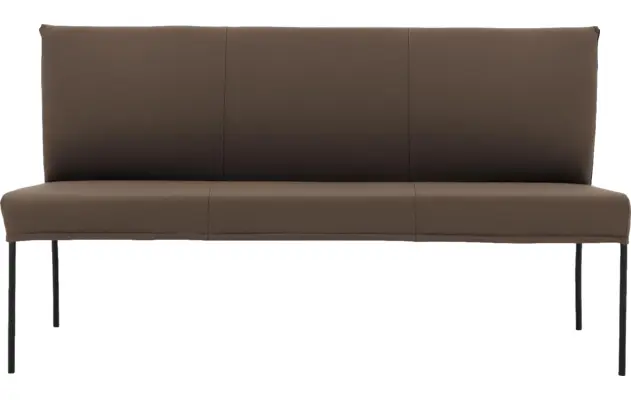 Goossens eetkamerbank funk bruin leer - 8227374-03