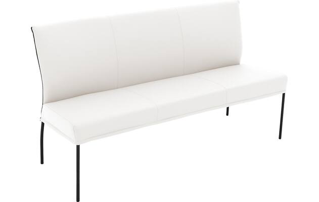 Goossens eetkamerbank funk wit leer - 8227375-04