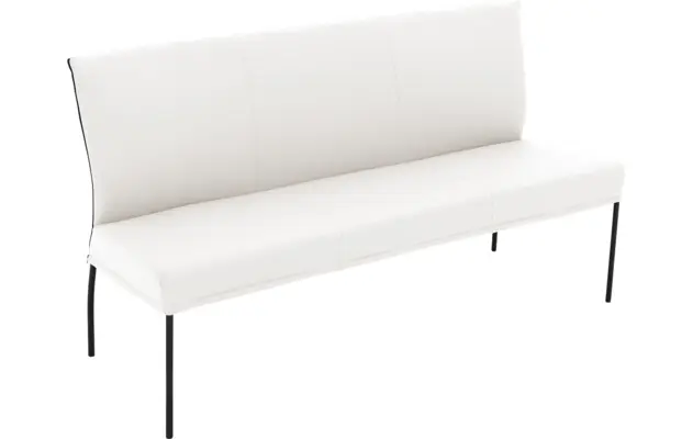 Goossens eetkamerbank funk wit leer - 8227375-04