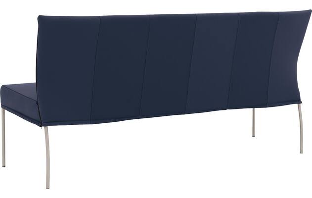 Goossens eetkamerbank funk blauw leer - 8227395-02