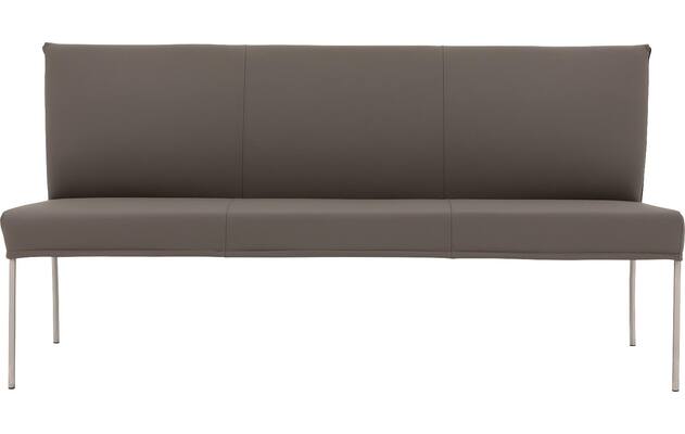 Goossens eetkamerbank funk grijs leer - 8227396-03