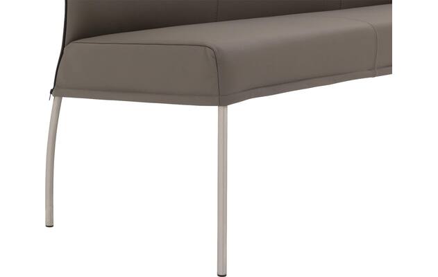 Goossens eetkamerbank funk grijs leer - 8227396-05