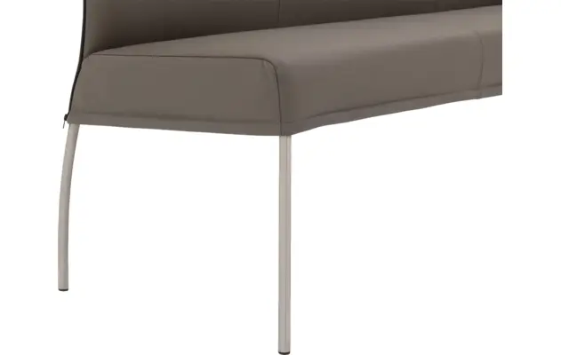 Goossens eetkamerbank funk grijs leer - 8227396-05
