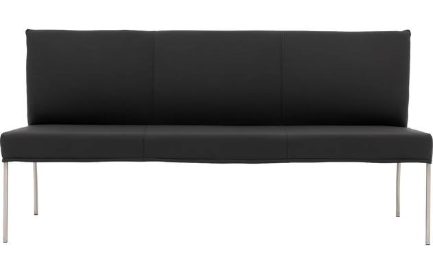 Goossens eetkamerbank funk zwart leer - 8227397-03