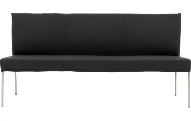 Goossens eetkamerbank funk zwart leer - 8227397-03