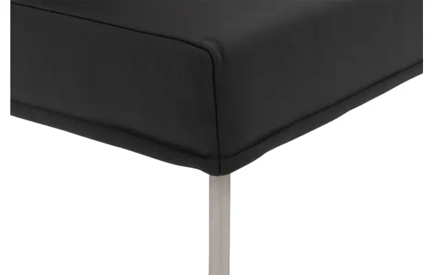 Goossens eetkamerbank funk zwart leer - 8227397-06