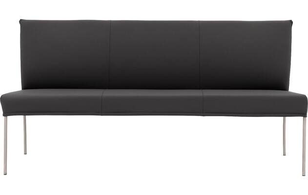 Goossens eetkamerbank funk grijs leer - 8227398-03