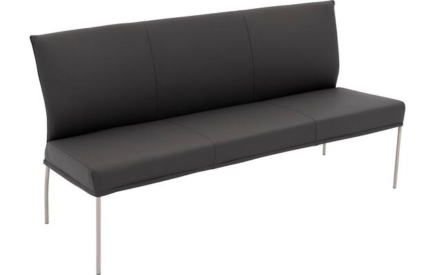 Goossens eetkamerbank funk grijs leer - 8227398-04