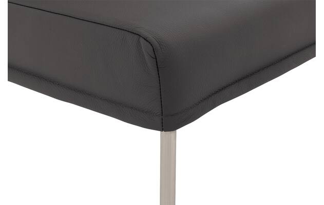 Goossens eetkamerbank funk grijs leer - 8227398-06