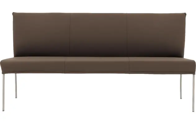 Goossens eetkamerbank funk bruin leer - 8227402-03