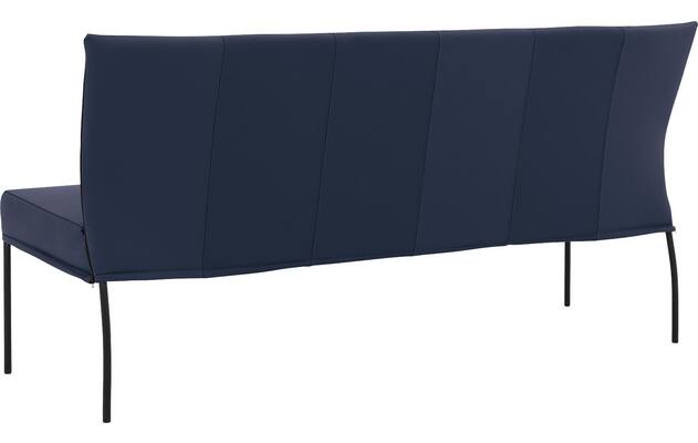 Goossens eetkamerbank funk blauw leer - 8227416-02