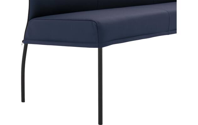 Goossens eetkamerbank funk blauw leer - 8227416-05