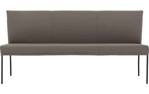 Goossens eetkamerbank funk grijs leer - 8227417-03