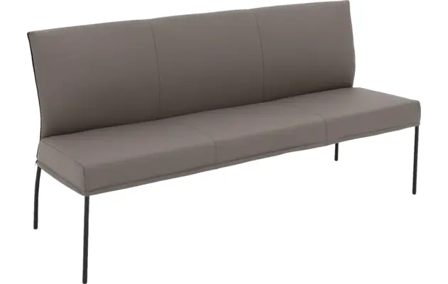 Goossens eetkamerbank funk grijs leer - 8227417-04