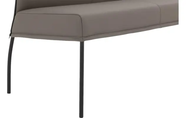 Goossens eetkamerbank funk grijs leer - 8227417-05