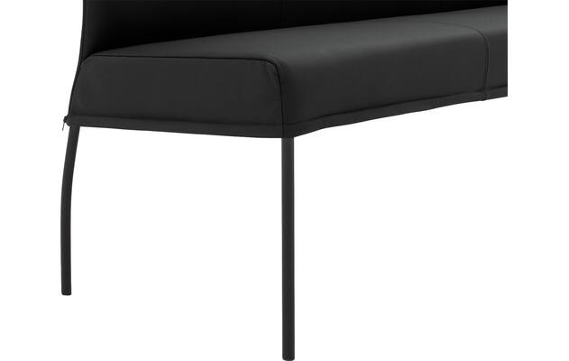 Goossens eetkamerbank funk zwart leer - 8227418-05