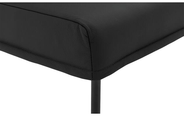 Goossens eetkamerbank funk zwart leer - 8227418-06