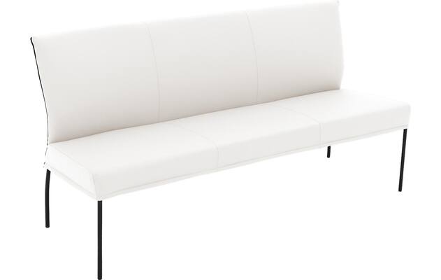 Goossens eetkamerbank funk wit leer - 8227424-04