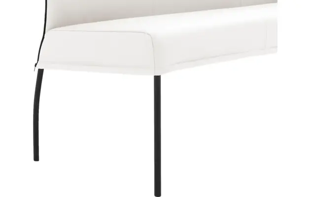 Goossens eetkamerbank funk wit leer - 8227424-05