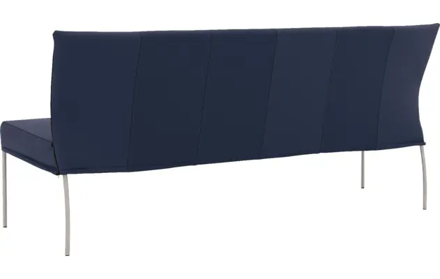 Goossens eetkamerbank funk blauw leer - 8227437-02