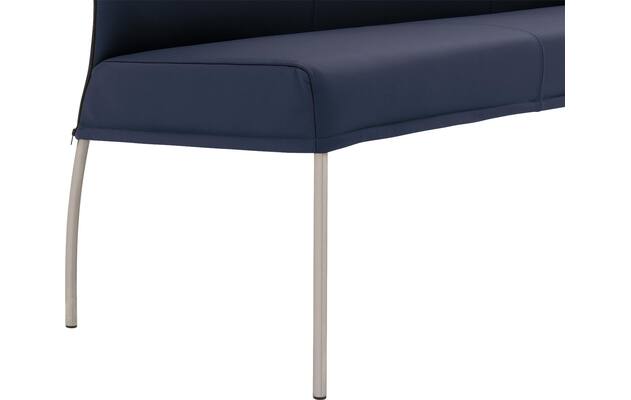 Goossens eetkamerbank funk blauw leer - 8227437-05