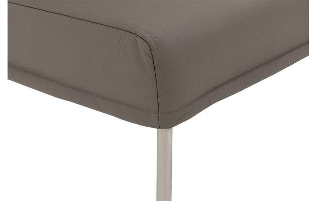 Goossens eetkamerbank funk grijs leer - 8227438-06