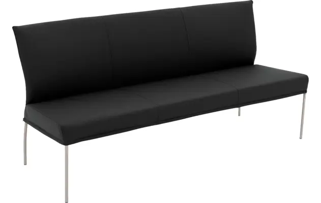 Goossens eetkamerbank funk zwart leer - 8227439-04