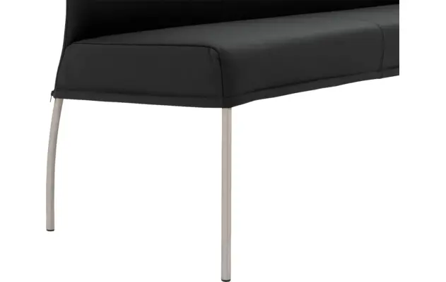 Goossens eetkamerbank funk zwart leer - 8227439-05