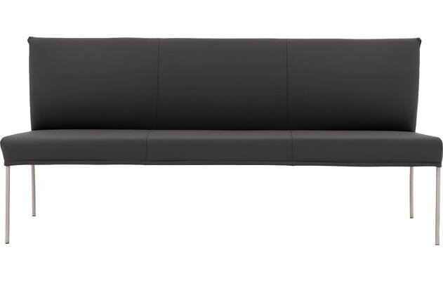 Goossens eetkamerbank funk grijs leer - 8227440-03