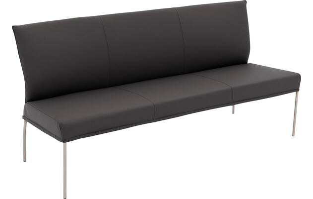 Goossens eetkamerbank funk grijs leer - 8227440-04