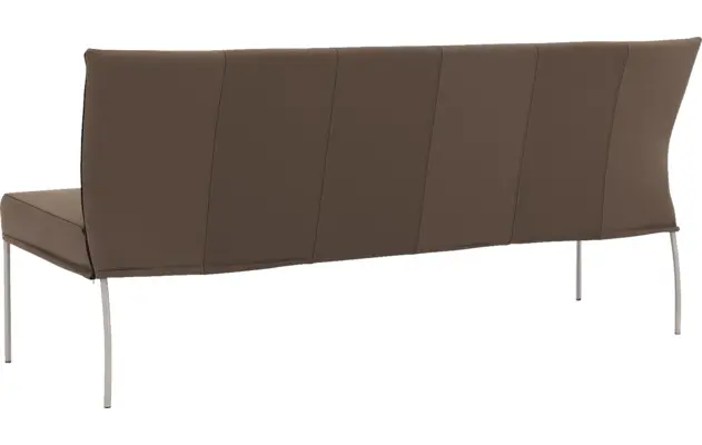 Goossens eetkamerbank funk bruin leer - 8227444-02