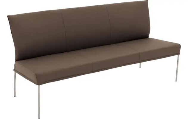 Goossens eetkamerbank funk bruin leer - 8227444-04
