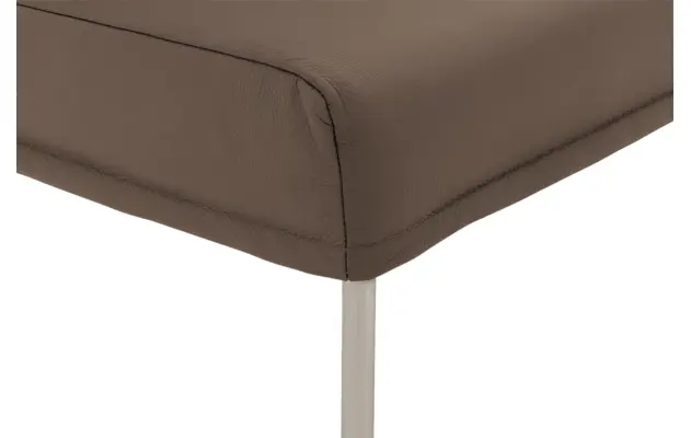 Goossens eetkamerbank funk bruin leer - 8227444-06