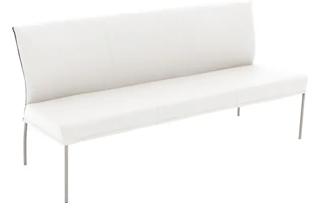 Goossens eetkamerbank funk wit leer - 8227445-04
