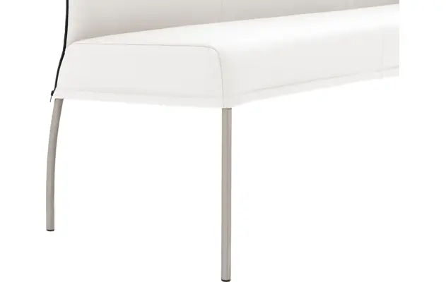 Goossens eetkamerbank funk wit leer - 8227445-05